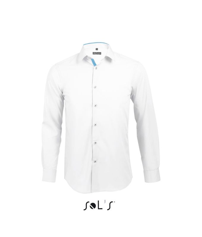 Broker | Chemise publicitaire pour homme Blanc Ciel Vif