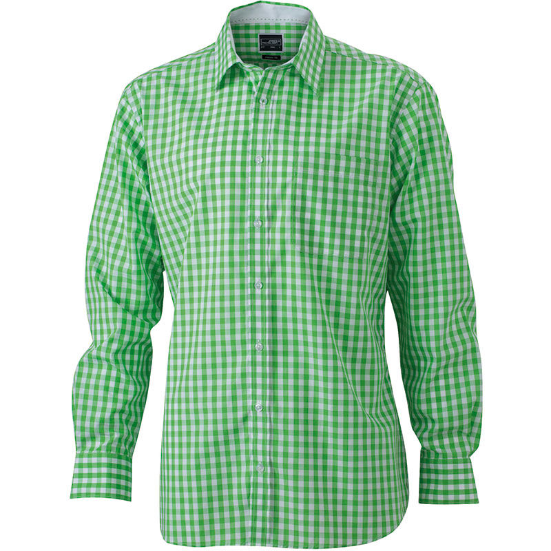 Cynny | Chemise publicitaire pour homme Vert Blanc