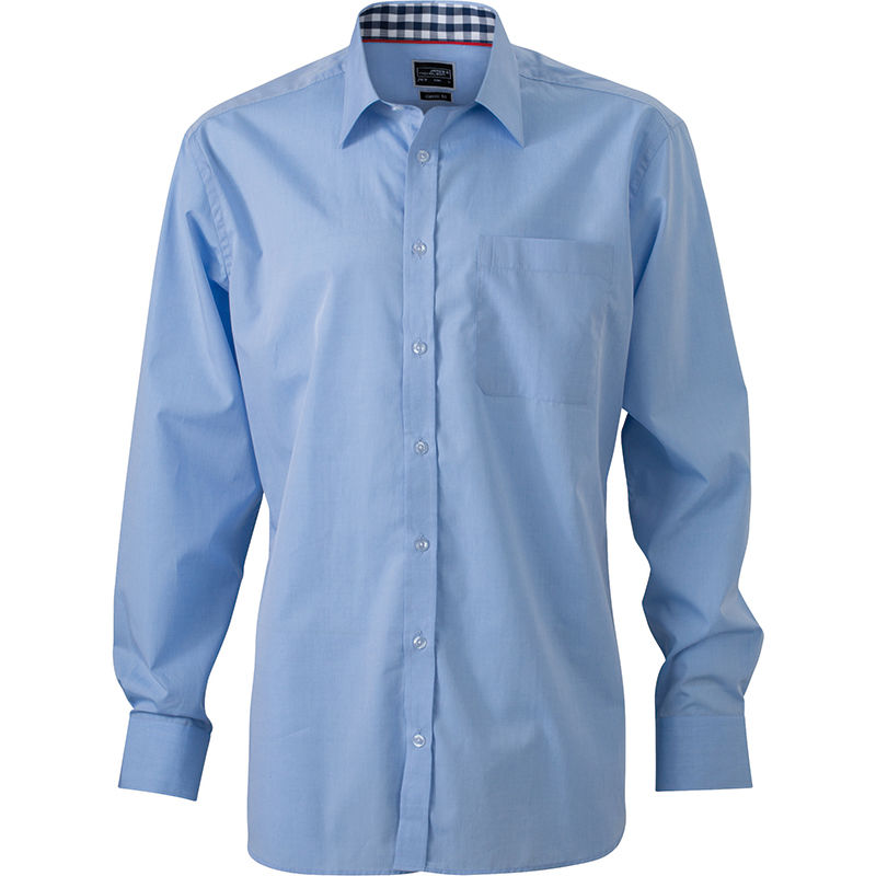 Nagoo | Chemise publicitaire pour homme Bleu clair