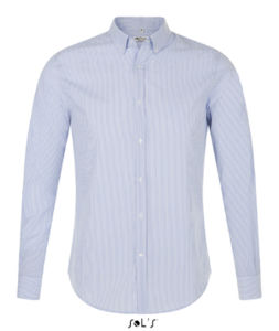 Beverly | Chemise publicitaire pour homme Blanc Bleu