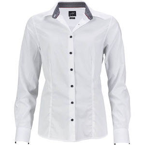 Bihy | Chemise publicitaire pour femme Blanc Titane 4