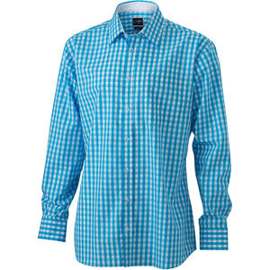 Cynny | Chemise publicitaire pour homme Turquoise Blanc