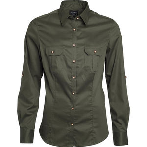 Gyda | Chemise publicitaire pour femme Vert Olive