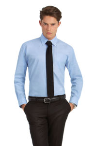 Husu | Chemise publicitaire pour homme Bleu Oxford 1