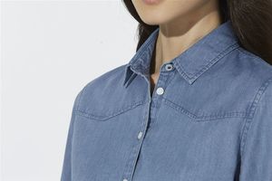 Inspires Denim | Chemise publicitaire pour femme Indigo clair effet jean 3