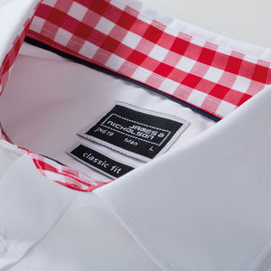 Nagoo | Chemise publicitaire pour homme Blanc Rouge 3
