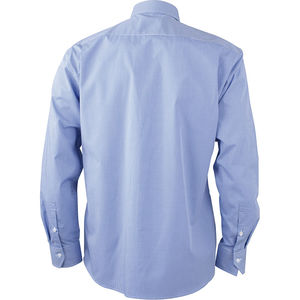 Nyku | Chemise personnalisée pour homme Blanc Bleu 2