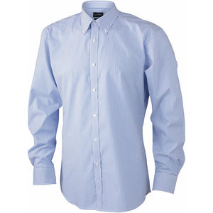 Passoo | Chemise publicitaire pour homme Blanc Bleu clair