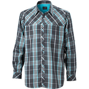 Roze | Chemise publicitaire pour homme Carbone Turquoise