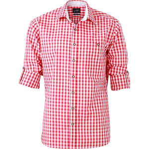 Sefy | Chemise publicitaire pour homme Rouge Blanc 1