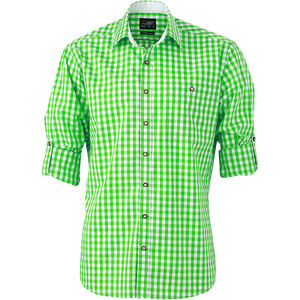 Sefy | Chemise publicitaire pour homme Vert Blanc 1