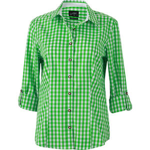 Voofu | Chemise publicitaire pour femme Vert Blanc 1