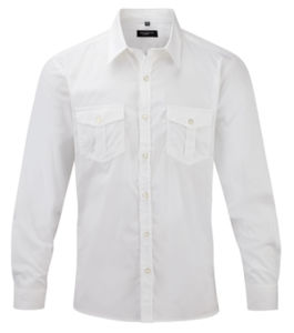 Quqoo | Chemisette publicitaire pour homme Blanc 1