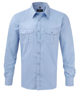Quqoo | Chemisette publicitaire pour homme Bleu 1