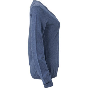 Jaqo | Pull publicitaire pour femme Denim chiné 4