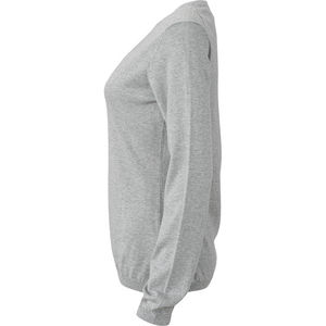 Jaqo | Pull publicitaire pour femme Gris Clair Mélangé 3
