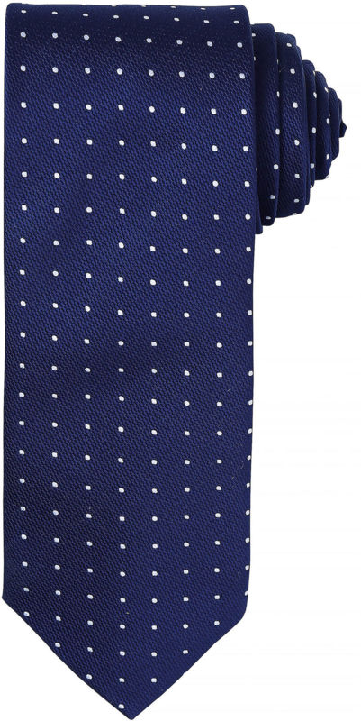 Micro Dot | Cravate publicitaire Marine Blanc
