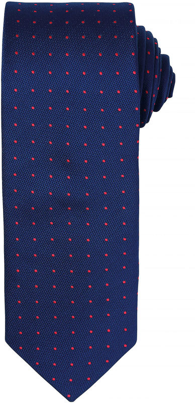 Micro Dot | Cravate publicitaire Marine Rouge