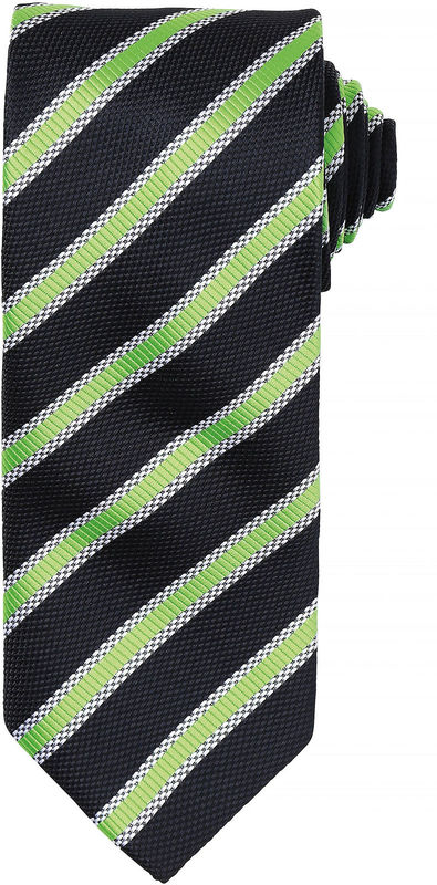 Waffle | Cravate personnalisée Noir Lime