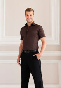 Tailored Sleeve | Chemisette publicitaire pour homme Chocolat 1