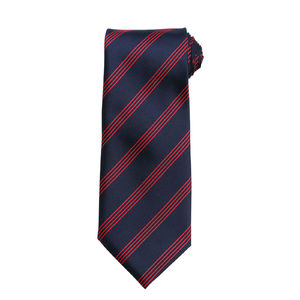Four Stripe | Cravate publicitaire Marine foncé Rouge