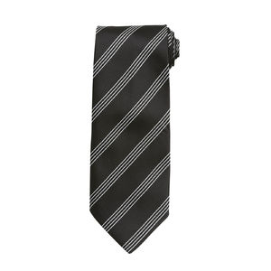 Four Stripe | Cravate publicitaire Noir Argent
