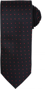 Micro Dot | Cravate publicitaire Noir Rouge