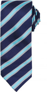 Waffle | Cravate personnalisée Marine Turquoise