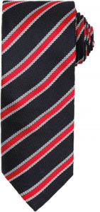 Waffle | Cravate personnalisée Noir Rouge
